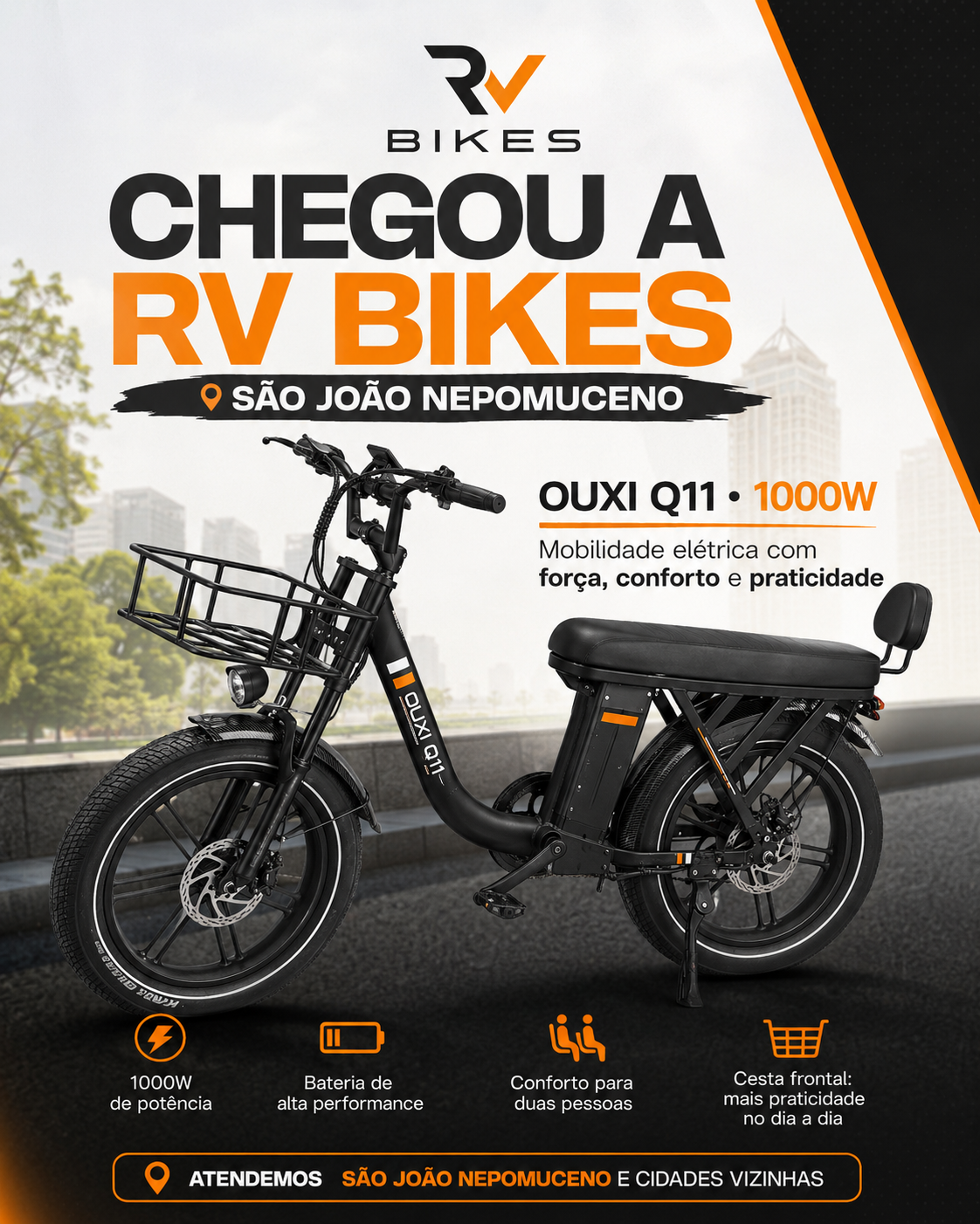 RV E Bikes chegou em São João Nepomuceno